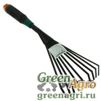 Грабли малые веер.9-зуб. JD-6021F с пластиковой ручкой  (120)