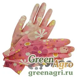 Перчатки нейлоновые с нитриловым покрытием (с цветами) GLP-31r (188-037) х12/1200