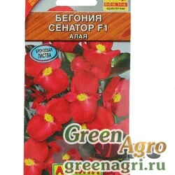 Семена пакетированные КОМ Бегония Сенатор алая Аэлита Ц
