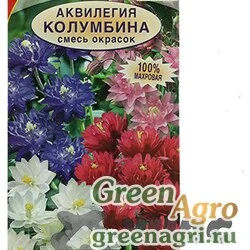 Семена пакетированные Аквилегия Колумбина смесь окрасок Аэлита Ц